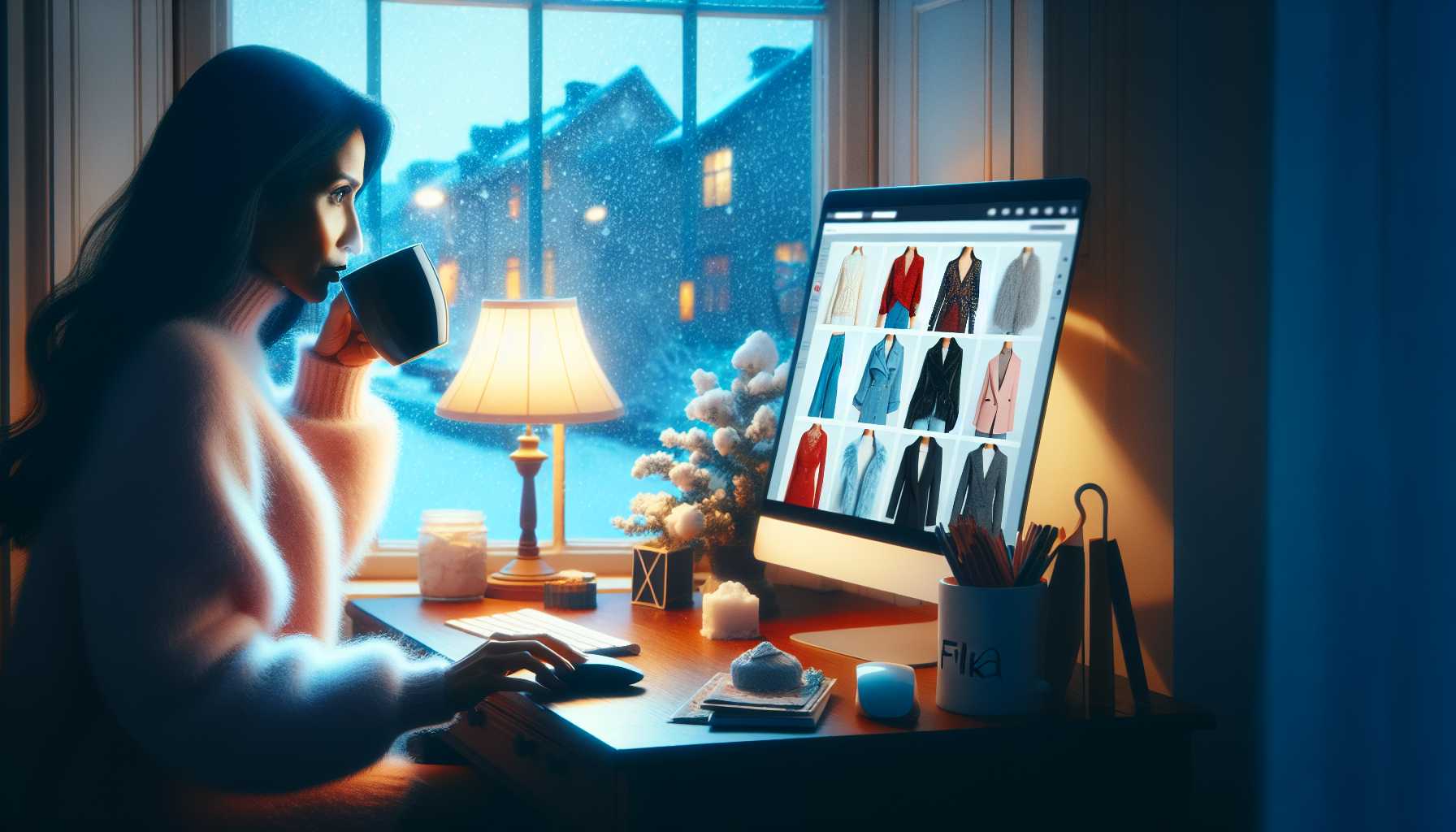 a person shopping for clothes online in Sweden