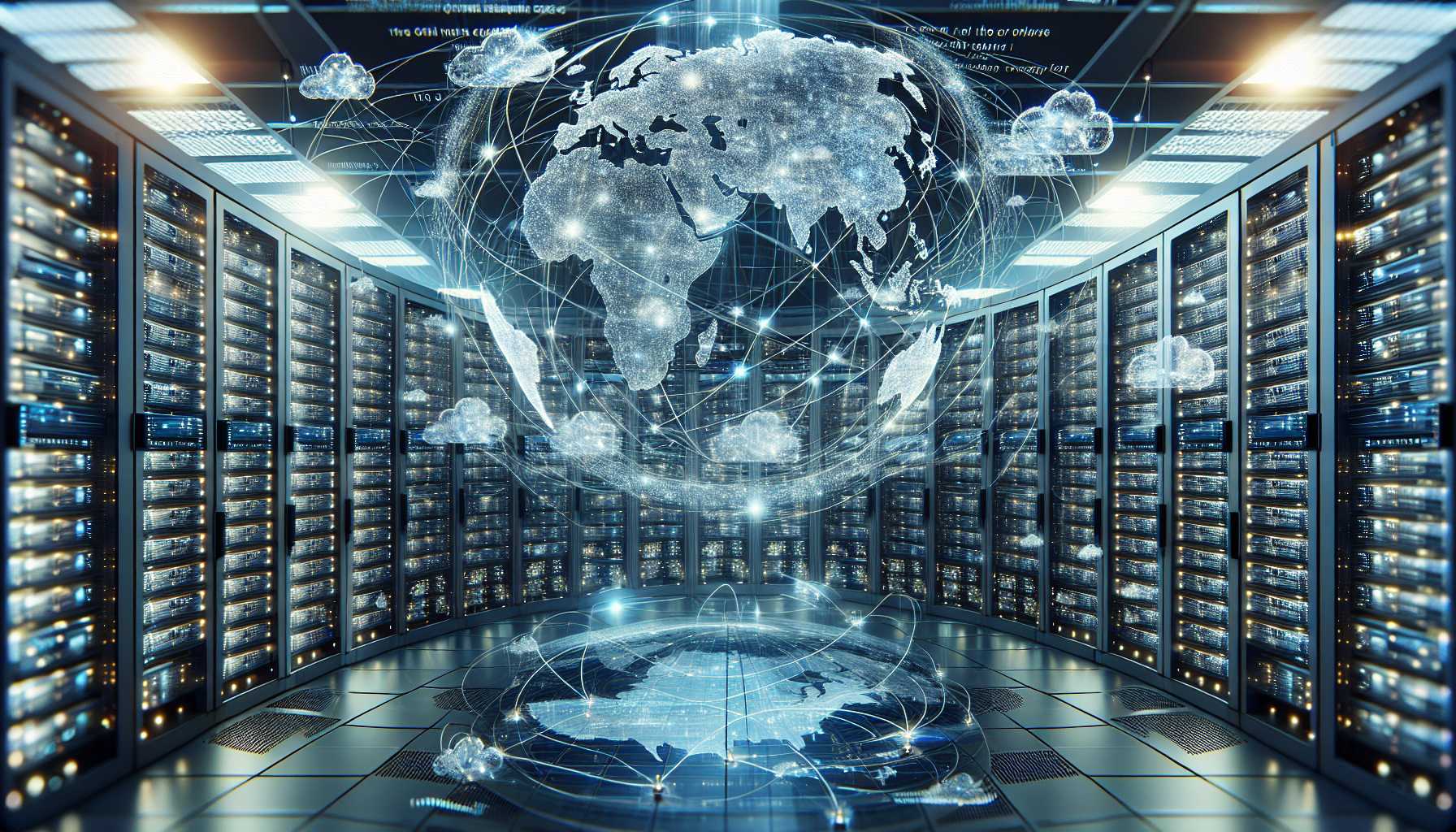 a cloud network data center powering global online content delivery