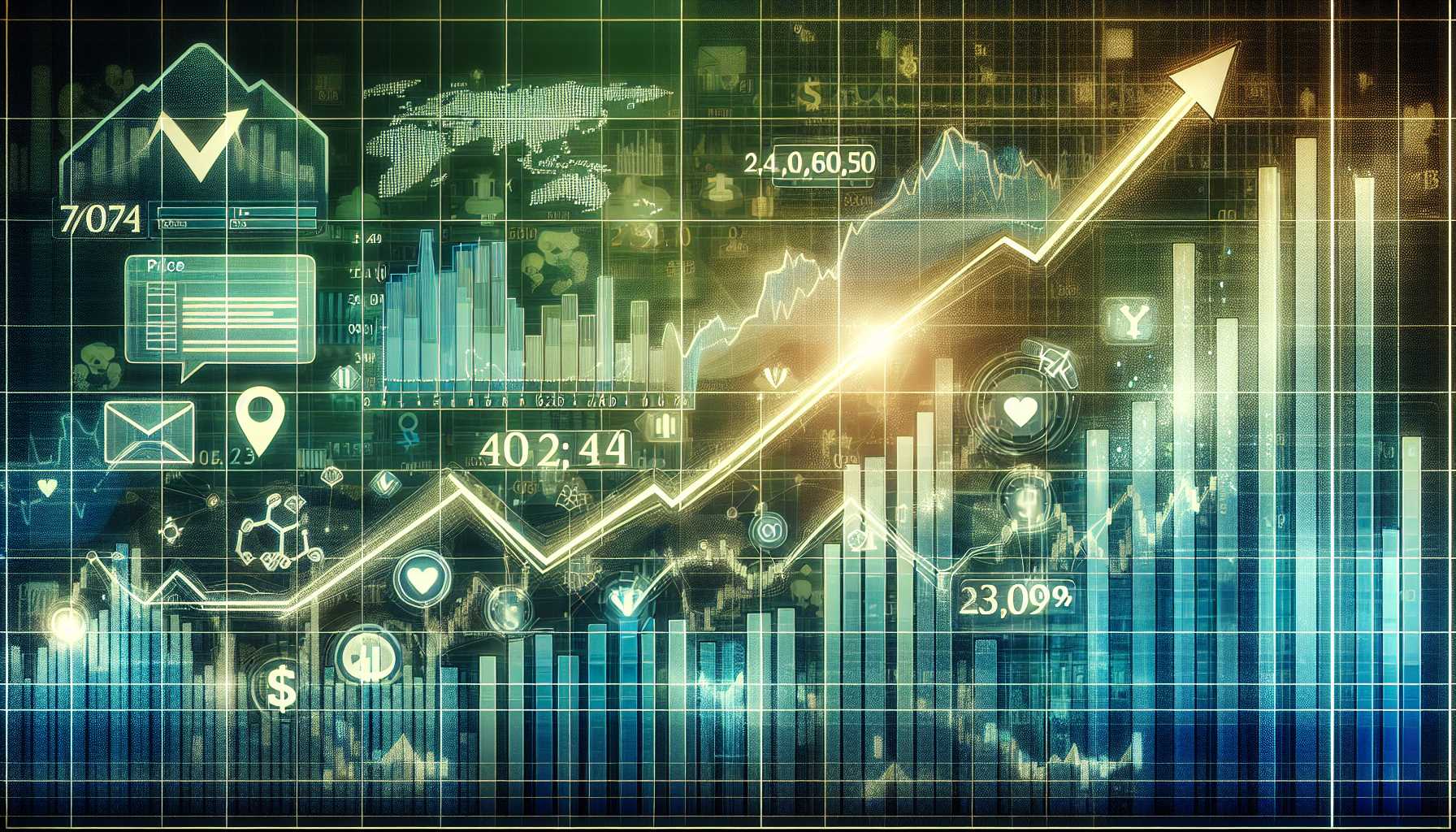 Meta Platforms stock market chart showing a sharp increase