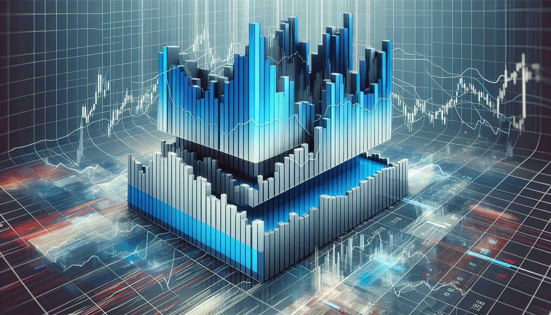 a trio of blue chip stock share price graphs showing decline against the backdrop of Dow Jones