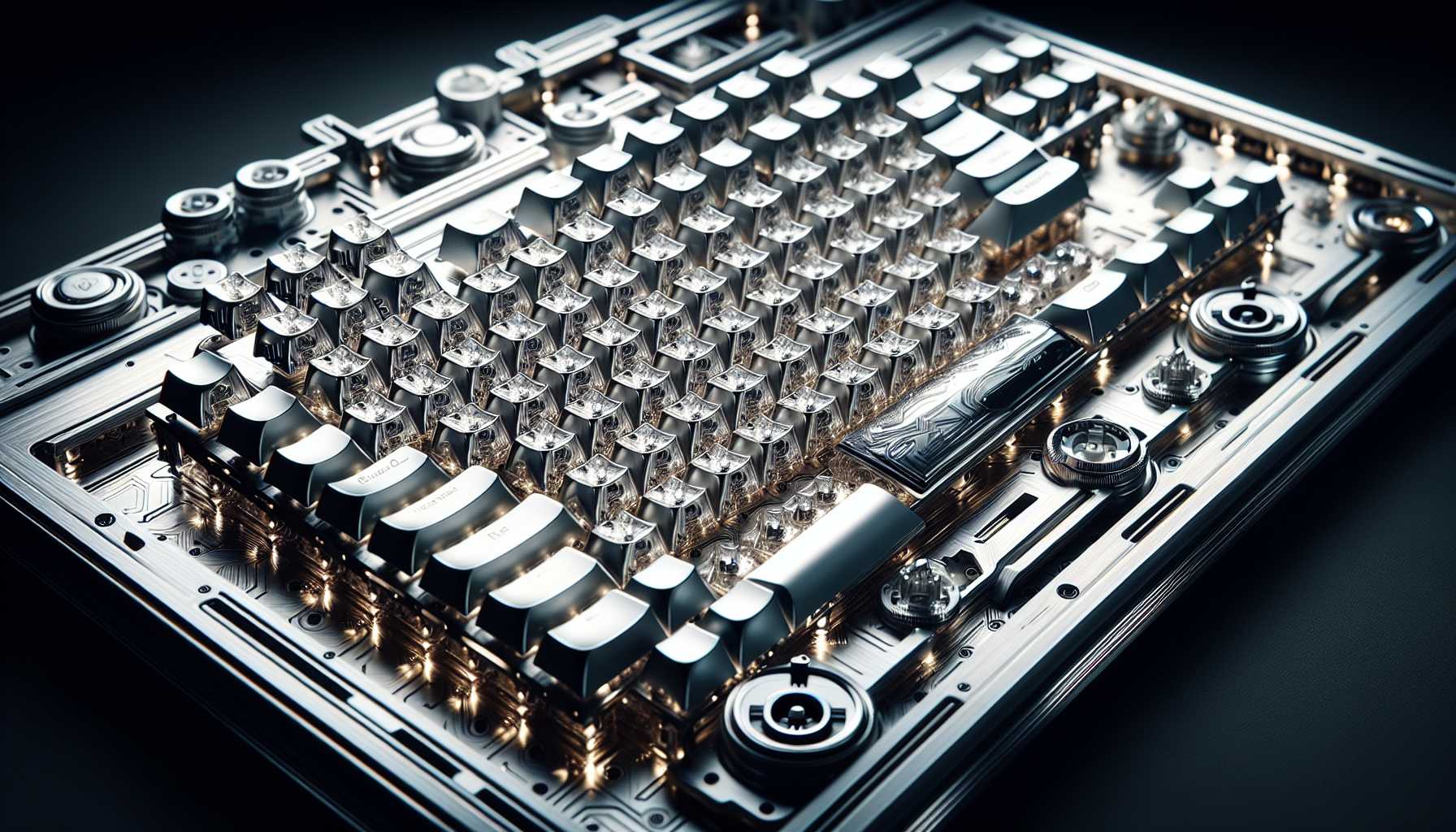 luxurious aluminum mechanical keyboard