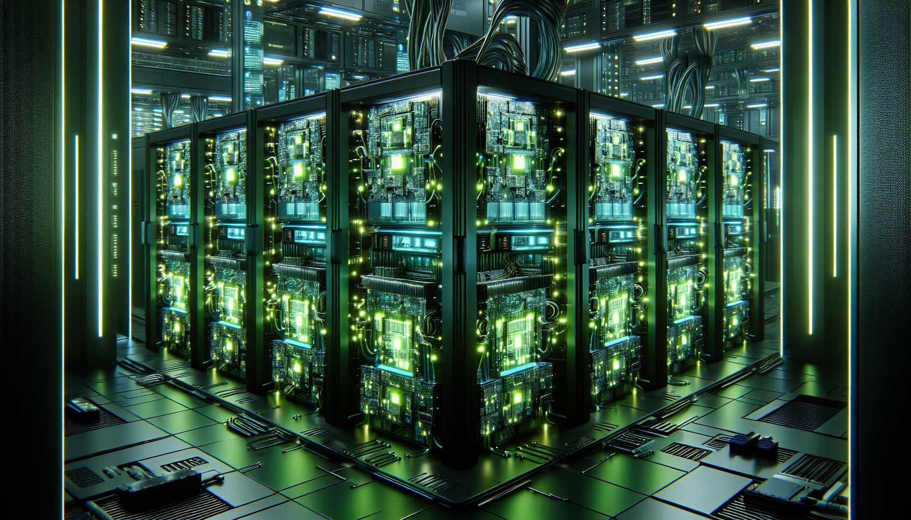 Nvidia's AI chips powering futuristic data center