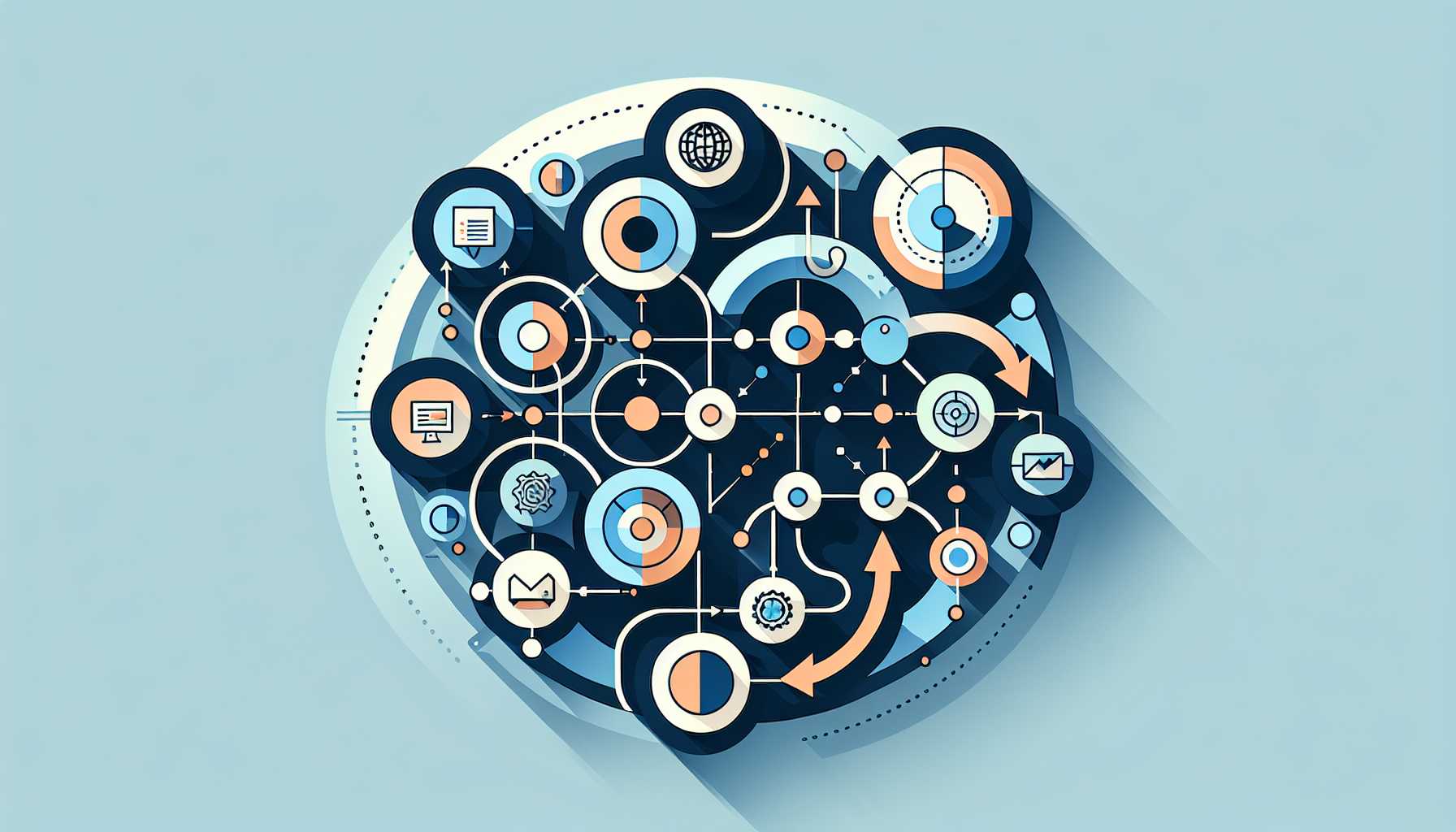 conceptual diagram of interlinked circles representing continuous learning and adaptation within a tech team