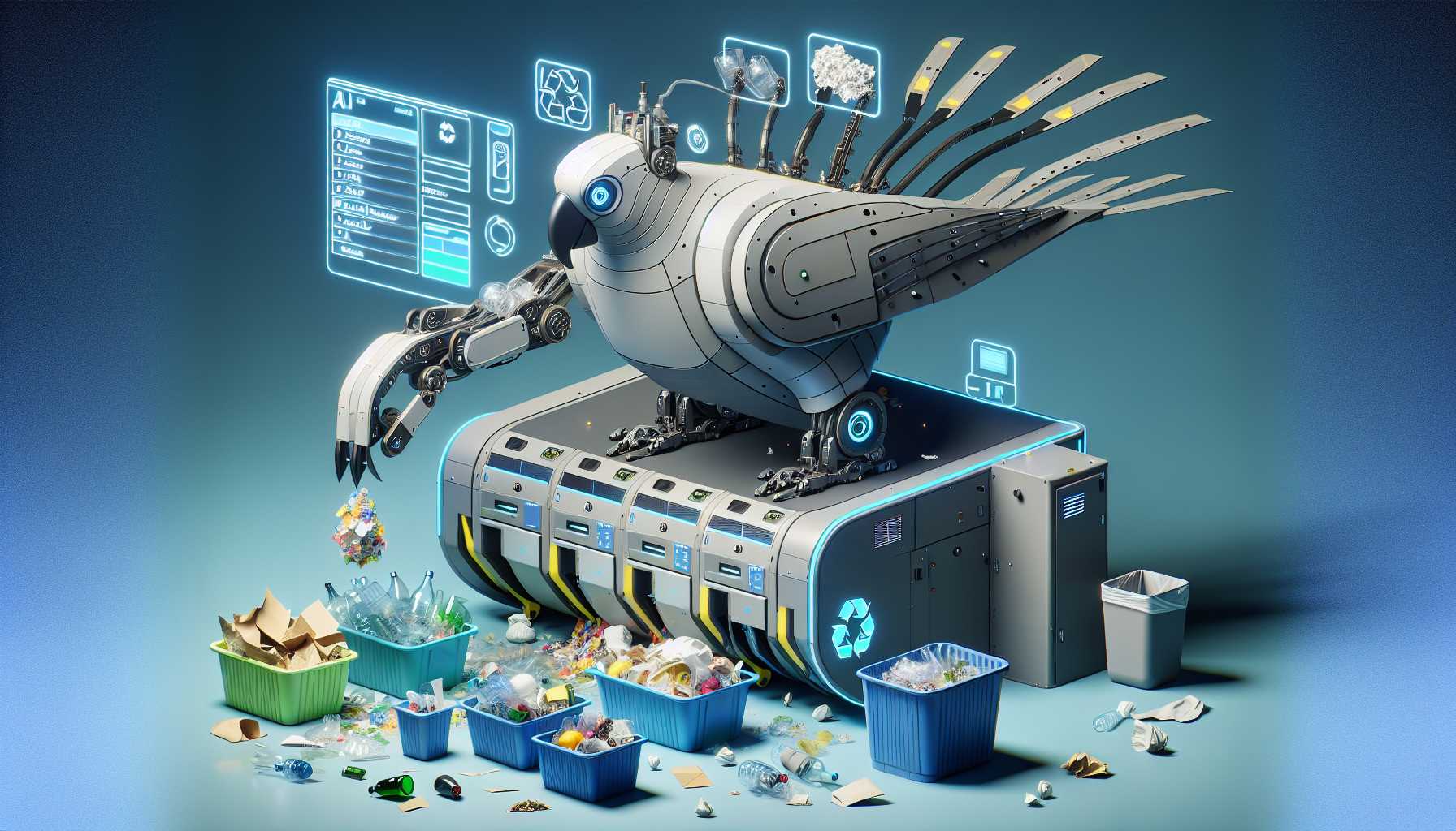 Greyparrot AI technology sorting recycle materials